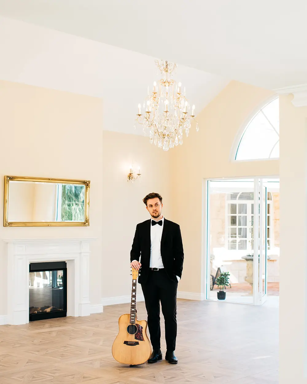 Mitchell Martin set up and ready before a Perth wedding